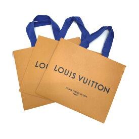 ルイヴィトン LOUIS VUITTON その他バッグ ショップ袋 手提げ袋 3枚 ショッパー オレンジ LV 【SS】 【中古】