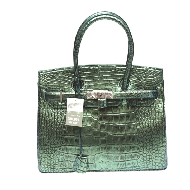 楽天市場】クロコダイル CROCODILE ハンドバッグ メタリック 30cm 