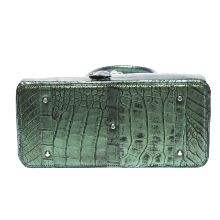 楽天市場】クロコダイル CROCODILE ハンドバッグ メタリック 30cm 