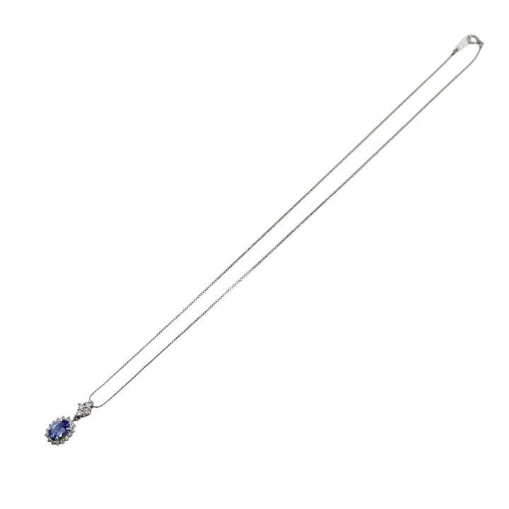 楽天市場】ネックレス 44cm タンザナイト T 0.75 D 0.29ct Pt850 