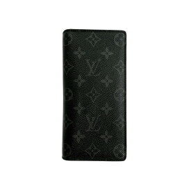 ルイヴィトン LOUIS VUITTON 長財布 二つ折り長財布 エクリプス ポルトフォイユ・ブラザ モノグラムキャンバス M61697 グレー×ブラック LV 【SS】 【中古】