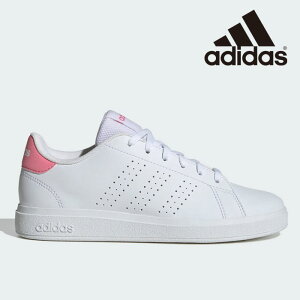 アディダス ADVANCOURT BASE 2.0 J 白×ピンク スニーカー レディース ジュニア ID3886