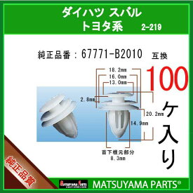 マツヤマパーツ 2-219 (67771-B2010 互換)トヨタ ダイハツ スバル系　100個