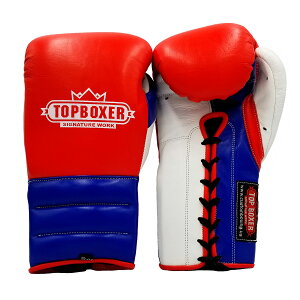 TOP BOXER [gbv{NT[]@R {NVOO[ui//j10oz-16oz ^ Boxing Gloves with LACES - Red/Blue/White@^@Ki {v AU[ v Xp[OO[u p`OO[u g