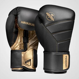 HAYABUSA [ハヤブサ]　T3 ボクシンググローブ（黒/ゴールド）／ Boxing Gloves - Black/Gold　／　正規品 8オンス 10オンス 12オンス 14オンス 16オンス マジックテープ式 スパーリンググローブ パンチンググローブ トレーニンググローブ ミット打ち 試合 メンズ レディース