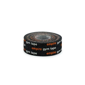 Empire Protape [エンパイア プロテープ]　　単品　GYMテープ（黒） 2.5cm×13m（1ロール）　／　フィンガーテープ テーピングテープ バンデージ バンテージ 試合用テープ スポーツテープ バラ売り ブラック 総柄 ロゴ柄 総合格闘技 ボクシング キックボクシング MMA