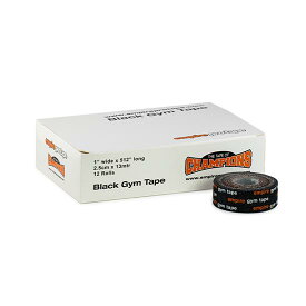 Empire Protape [エンパイア プロテープ]　　箱売り/ボックス　GYMテープ（黒） 2.5cm×13m　 BOX（12ロール入り）／ フィンガーテープテーピングテープ バンデージ バンテージ 試合用テープ スポーツテープ 総柄 ロゴ柄 総合格闘技 ボクシング キックボクシング MMA UFC