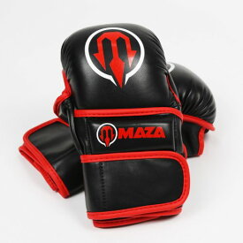 【マザファイト】MAZA［マザ］ MMA パウンドグローブ Ver.2（黒/赤）／MMA Pound Gloves - Black/Red／ スパーリンググローブ ファイトグローブ オープンフィンガー MMA 総合格闘技 スポーツ ボクシング キック BJJ ムエタイ テコンドー 組手 ミット打ち