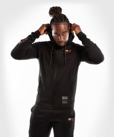 【限定品】VENUM [ヴェヌム]　パーカー　LOMA 08-12 - ロマ 08-12（黒）／ Hoodie - black // 正規品 トレーニングウェア ジャージ ウィンドブレーカープルオーバー フーディー Hoodie 練習着 ユニフォーム 羽織 トップス スウェット メンズ