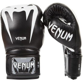 VENUM [ヴェヌム]　ボクシンググローブ　Giant 3.0 - ジャイアント（黒）＜本革＞ ナッパレザー／ Boxing Gloves -Black ／　正規品 8オンス 10オンス 12オンス 14オンス 16オンス マジックテープ式 スパーリング トレーニンググローブ ミット サンドバッグ 練習