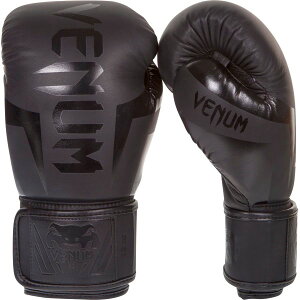 VENUM [Fk]@{NVOO[u@Elite - G[gi/j^ Boxing Gloves - Black/Black ^ Ki 8IX 10IX 12IX 14IX 16IX }WbNe[v lC O[u Xp[O 