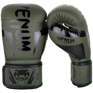 VENUM [Fk] {NVOO[u@Elite - G[giJ[L/j^ Boxing Gloves - Khaki/Black@^@Ki 8IX 10IX 12IX 14IX 16IX }WbNe[v lC O[u Xp[