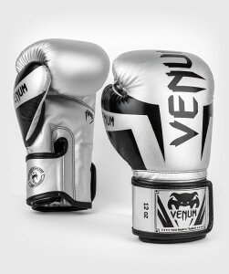 y񂹁z VENUM [Fk]@{NVOO[u@Elite - G[giVo[/j^ Boxing Gloves - Silver/Black^ Ki 8IX 10IX 12IX 14IX 16IX }WbNe[v lC O