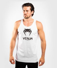 VENUM [ヴェヌム]　タンクトップ　Classic（白）- クラシック／ TankTop - White　／　正規品 トレーニングウェア 練習 ユニフォーム フィットネス 筋トレ トップス スポーツ メンズ レディース ノースリーブ スリーブレス クラッシック S M L XL サイズ