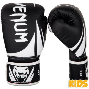 VENUM [Fk]@LbY {NVOO[u@Challenger 2.0i/j- `W[^ Kids Boxing Gloves - Black/White ^ qp WjA [X MMA iZ {NVO LbN{NVO p
