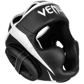 VENUM [ヴェヌム]　ヘッドギア　Elite - エリート （黒/白）／ Headgear - Black/White　／ヘッドガード 防具 プロテクター ファイトギア 総合格闘技 ボクシング キックボクシング ブラジリアン柔術 MMA UFC ヴェナム ヴェノム ベヌム ベナム ベノム
