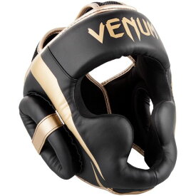 VENUM [ヴェヌム]　ヘッドギア　Elite - エリート （黒/ゴールド）／ Headgear - Black/Gold　／ヘッドガード 防具 プロテクター ファイトギア 黒 BLACK 総合格闘技 ボクシング キックボクシング ブラジリアン柔術 MMA UFC ヴェナム ヴェノム ベヌム ベナム ベノム