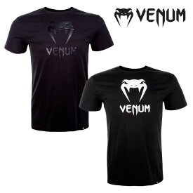 VENUM [ヴェヌム]　Tシャツ　Classic - クラシック（黒）／ T-shirts - Black　// 正規品 メンズ トップス トレーニングウェア 半袖 シャツ コットンTシャツ トレーニングウェア 練習 試合 フィットネス メンズ レディース ユニセックス カジュアル 普段着