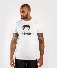 VENUM [ヴェヌム]　Tシャツ　Classic - クラシック（白）／ T-shirt - White // 正規品 メンズ トップス トレーニングウェア 半袖 シャツ コットンTシャツ トレーニングウェア 練習 試合 フィットネス メンズ レディース ユニセックス カジュアル 普段着