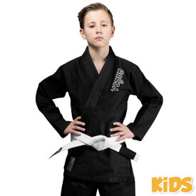 VENUM [ヴェヌム]　ブラジリアン柔術着　キッズ　Contender（黒）- コンテンダー 白帯付きセット ／ Kids BJJ Gi - Black 正規品 柔術衣 道着 Jiu Jitsu Gi 練習 試合 子供用 ジュニア ユース スポーツ用品 ユニフォーム ボクシングブランド グラップリング IBJJF JBJJF