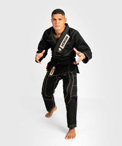 VENUM [���F�k��]�@�u���W���A���_�p���@�G���[�g 4.0�i���j�^ Elite 4.0 BJJ Gi - Black ���тȂ� �@�����i���Z UFC MMA �O���b�v�����O �Q�Z IBJJF JBJJF �_�p�� ���� �㉺�Z�b�g ���j�t�H�[�� �g���[�j��