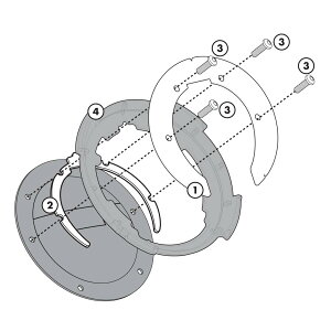 �o�C�N �^���N�o�b�O GIVI BF14 Tanklock�p�t�����W�Œ�L�b�g �J���T�L Ninja 250SL, Ninja 300R, Z250SL, Z300