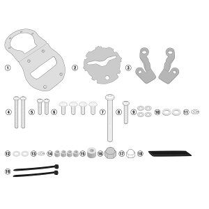 �o�C�N �^���N�o�b�O GIVI BF46 Tanklock�p�t�����W�Œ�L�b�g Moto Guzzi V 85 TT