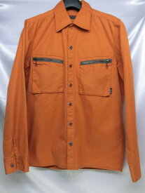HYSTERIC GLAMOUR ヒステリックグラマー ワークシャツジャケット バックプリント オレンジ ヒステリック SizeF　メンズ【中古】