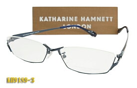 【KATHARINE　HAMNETT】 キャサリン・ハムネット 眼鏡 メガネ フレーム KH9189-3 アンダーリム 日本製 チタン（度入り対応/フィット調整対応/送料無料！【smtb-KD】