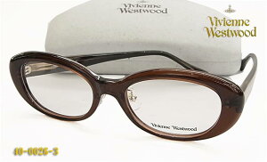 【VivienneWestwood】ヴィヴィアン ウエストウッド 眼鏡 メガネ フレーム 40-0026-3 ブラウン 伊達眼鏡にもOK (度入り対応/フィット調整対応/送料無料【smtb-KD】