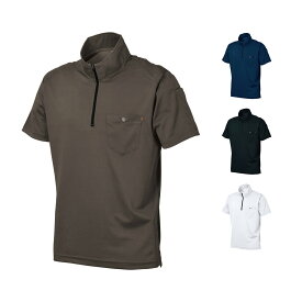 セール大特価　　半袖　ジップ　処分価格　SHINMEN　9551 シンメン ワークハーフジップシャツ S～5L　半袖ポロシャツ