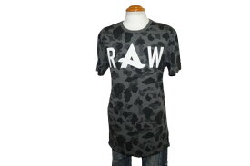 ジースターロウ G-STAR RAW 半袖Tシャツ アフロジャック コラボレーションモデル 迷彩 メンズ 夏物 ロング丈 Afrojack カモフラージュ カモ柄