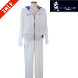 ラウラ フェリーチェ/Laura Felice 春夏物 パイルパーカー上下 053-白 48/Lサイズ