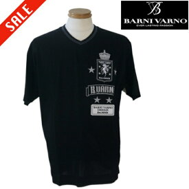 バーニヴァーノ/BARNIVARN 夏物 Vネック半袖Tシャツ LLサイズ 948-黒系
