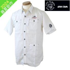 シナコバ ジェノバ/SINA COVA 夏物 半袖BDシャツ L・LLサイズ 520-白系
