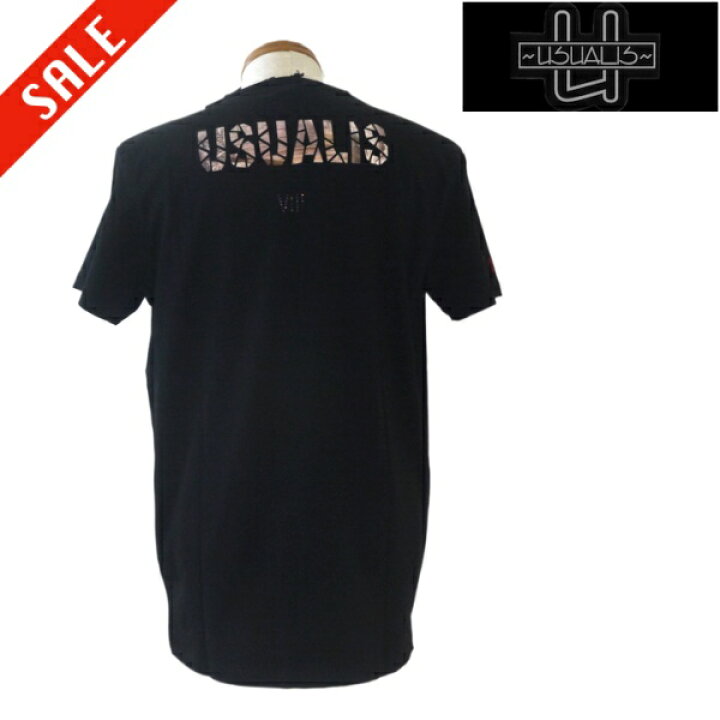 楽天市場】ウザリス/USUALIS 半袖Tシャツ 4L/XXXLサイズ 507-黒系 