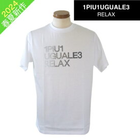 1PIU1UGUALE3 RELAX ウノピゥウノウグァーレトレ リラックス スワロロゴ半袖Tシャツ M・L・XLサイズ 001-s白系