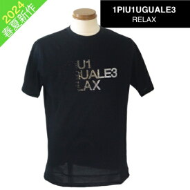 1PIU1UGUALE3 RELAX ウノピゥウノウグァーレトレ リラックス スワロロゴ半袖Tシャツ M・L・XLサイズ 001-s黒系