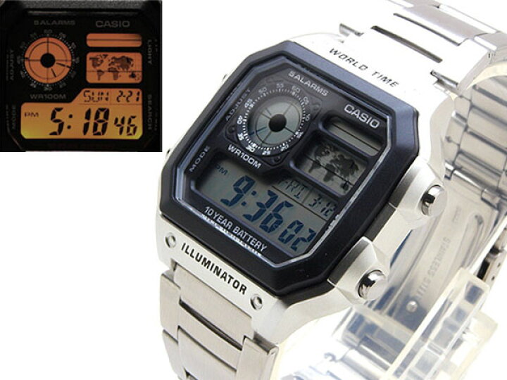 楽天市場】【ベルト調整無料】CASIO AE-1200WHD-1A カシオ【ワールド 