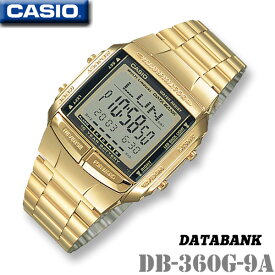 【男女兼用】CASIO DATABANK DB-360G-9A カシオ データバンク メンズ レディース キッズ 男の子 女の子 腕時計 バイリンガル13ヶ国語対応【テレメモ30件】GOLD ゴールド レトロデザイン【10年電池】 海外モデル チープカシオ【並行輸入 新品】チプカシ＊送料無料＊