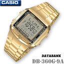 【男女兼用】CASIO DATABANK DB-360G-9A カシオ データバンク メンズ レディース キッズ 男の子 女の子 腕時計 バイリンガル13ヶ国語対応【テレメモ30件】GOLD ゴールド レトロデザイン【10年電池】 海外モデル チープカシオ【並行輸入 新品一年保証】チプカシ＊送料無料＊