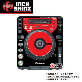 12inch SKINZ / Pioneer CDJ-1000MK3 Skinz (Black/Red) ペア 【CDJ-1000MK3用スキン】クリスマス セール