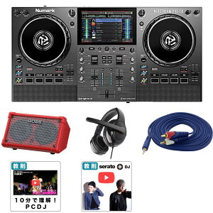 1����T�t �y��O�Ή��p���t���X�s�[�J�[�Z�b�g�zNumark(�k�}�[�N) / Mixstream Pro Go + CUBE Street II Red / Wi-Fi�E�X�s�[�J�[���� �X�g���[�~���O �X�^���h�A���[�� DJ�R���g���[���[�ċx�X�y�V����