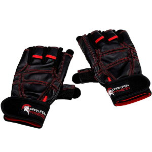 Dark Iron Fitness(�_�[�N�A�C�A���t�B�b�g�l�X) / LEATHER GYM GLOVES�iL size�j 3.5�`4�C���` �g���[�j���O�O���[�u ��� ���A���i �y�[������z�N���X�}�X �Z�[��