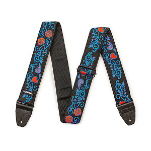 y[ց^z Jim Dunlop(WE_bv) / Jimi Hendrix Authentic JH24 MONTEREY BLACKLIGHT STRAP - BLUE - M^[Xgbv - ċx݃Z[y[ց^z