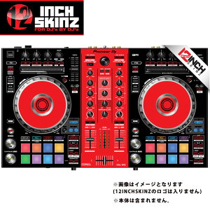 12inch SKINZ / Pioneer DDJ-SR2 SKINZ (Black/Red) �yDDJ-SR2�p�X�L���z�ċx�X�y�V����
