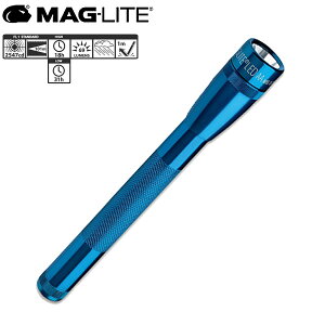 Mag-Lite(�}�O���C�g) / Mini LED 2-Cell AA Flashlight with Holster (BLUE) �n���f�B�[���C�g ���A���i�ċx�X�y�V����