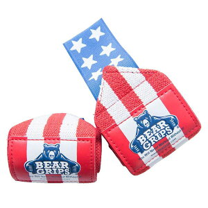 Bear Grips / II-BAND WEIGHTLIFTING WRIST WRAPS �y�A (American Flag) 18�C���` ���X�g���b�v�ċx�X�y�V����