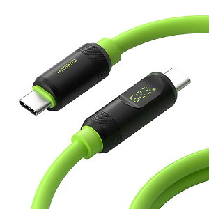Hagibis / USB4�P�[�u�� LED�f�B�X�v���C�t USB-C 240W �����[�d�P�[�u�� 8K�A�b�g60Hz 40Gbps�f�[�^�]�� (�O���[��/�V���R���^�C�v/1m)�ċx�X�y�V����