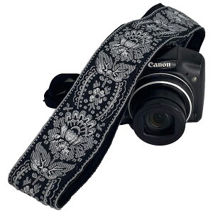 Art Tribute / Royal Silver & Black Woven Camera Strap for All DSLR Camera �J�����X�g���b�v�ċx�X�y�V����